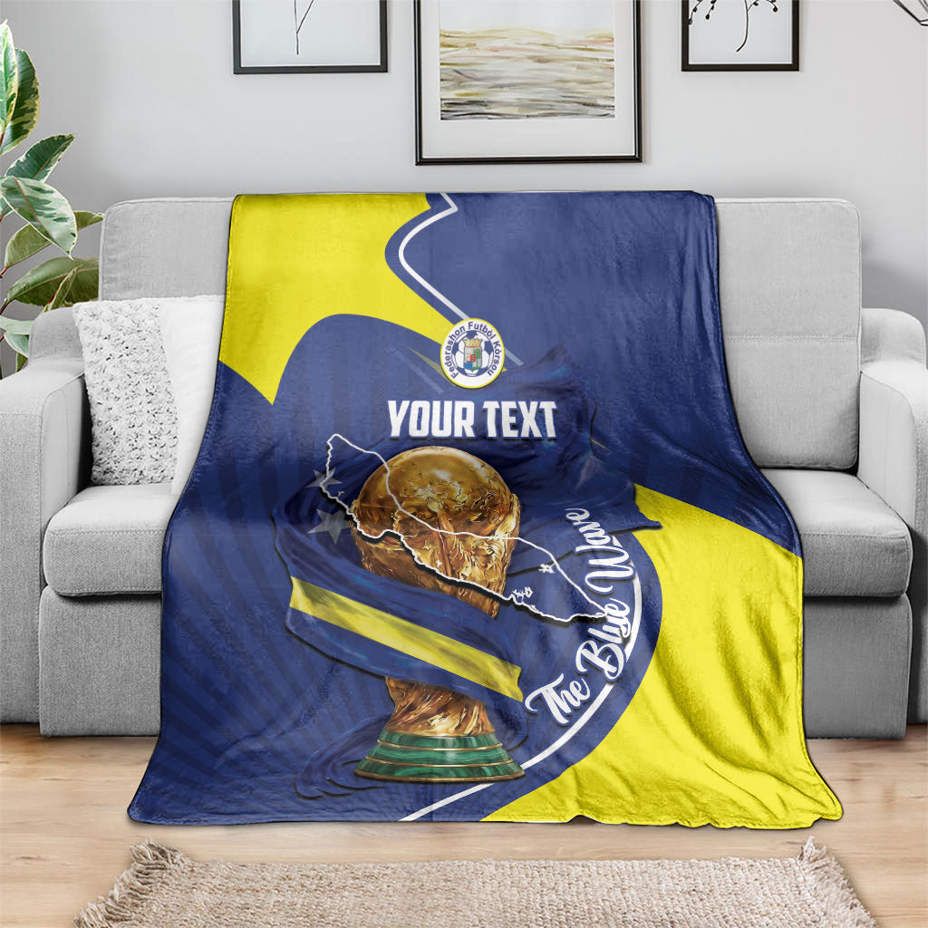 Personalized Curacao Football 2026 Blanket Rise of Caribbean Pride