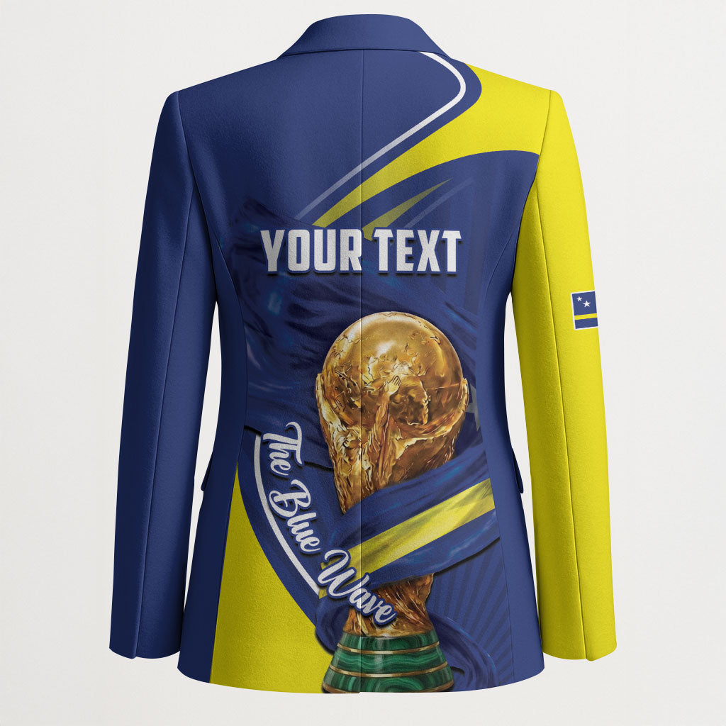 Personalized Curacao Football 2026 Blazer Rise of Caribbean Pride