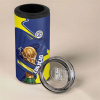 Personalized Curacao Football 2026 4 in 1 Can Cooler Tumbler Rise of Caribbean Pride
