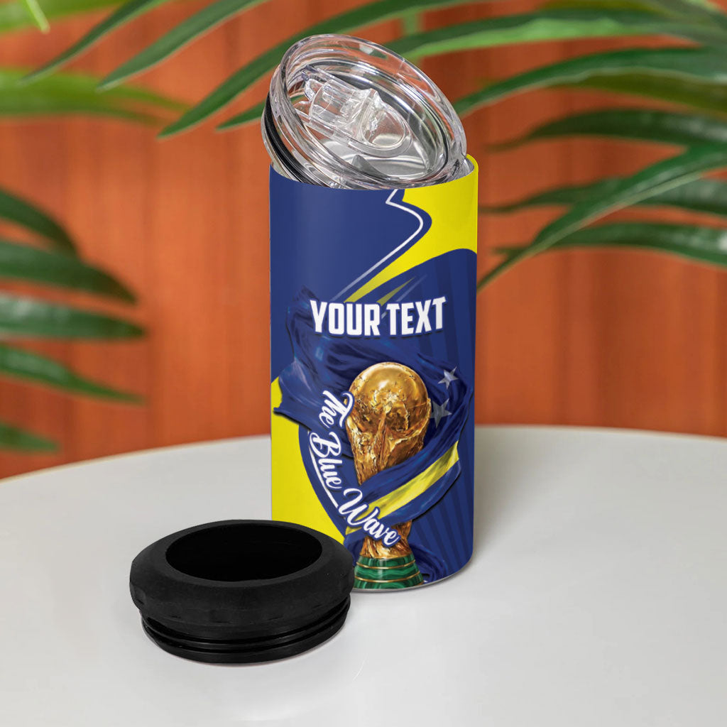 Personalized Curacao Football 2026 4 in 1 Can Cooler Tumbler Rise of Caribbean Pride