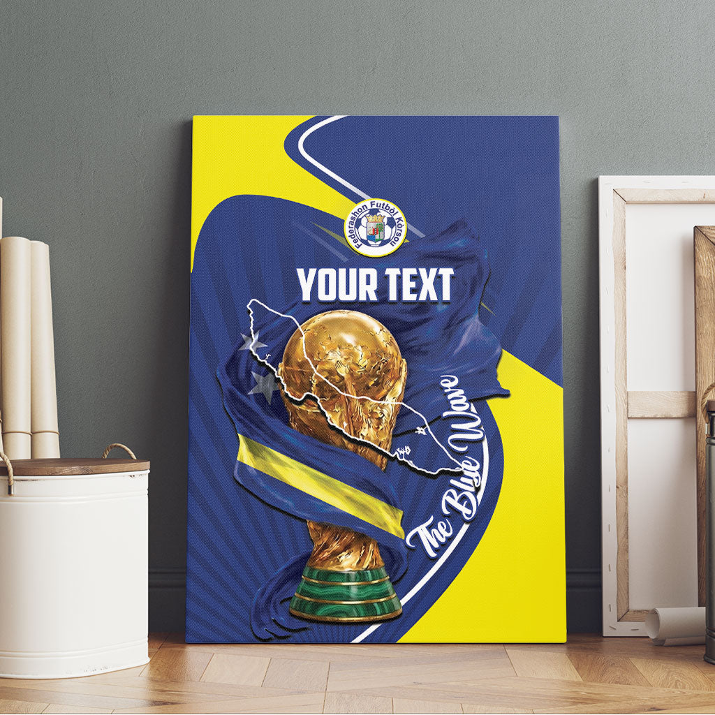 Personalized Curacao Football 2026 Canvas Wall Art Rise of Caribbean Pride