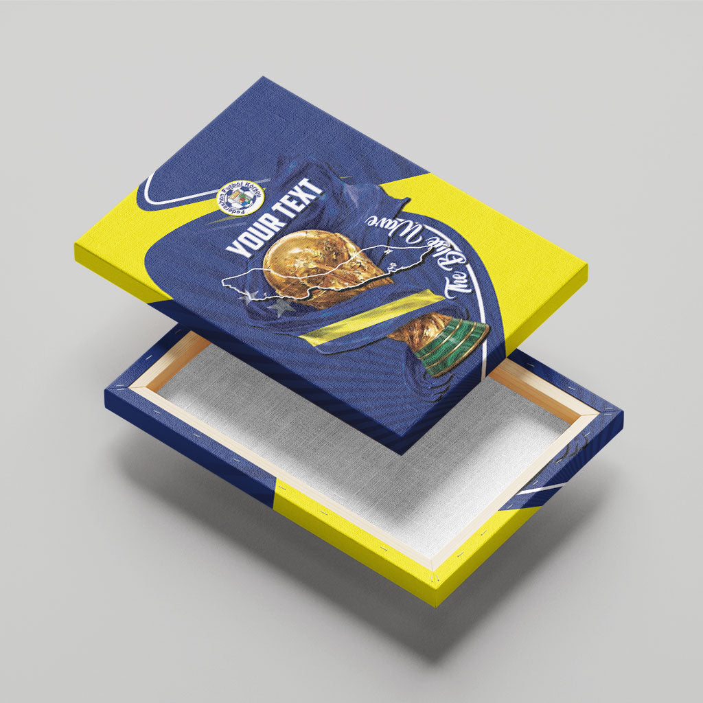 Personalized Curacao Football 2026 Canvas Wall Art Rise of Caribbean Pride