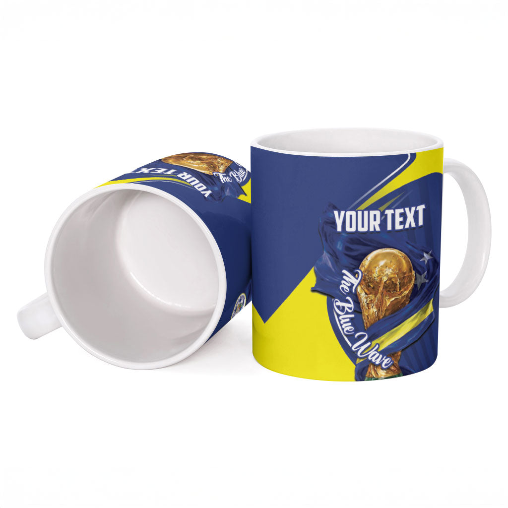 Personalized Curacao Football 2026 Ceramic Mug Rise of Caribbean Pride