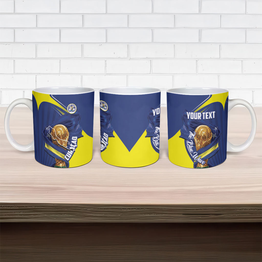 Personalized Curacao Football 2026 Ceramic Mug Rise of Caribbean Pride