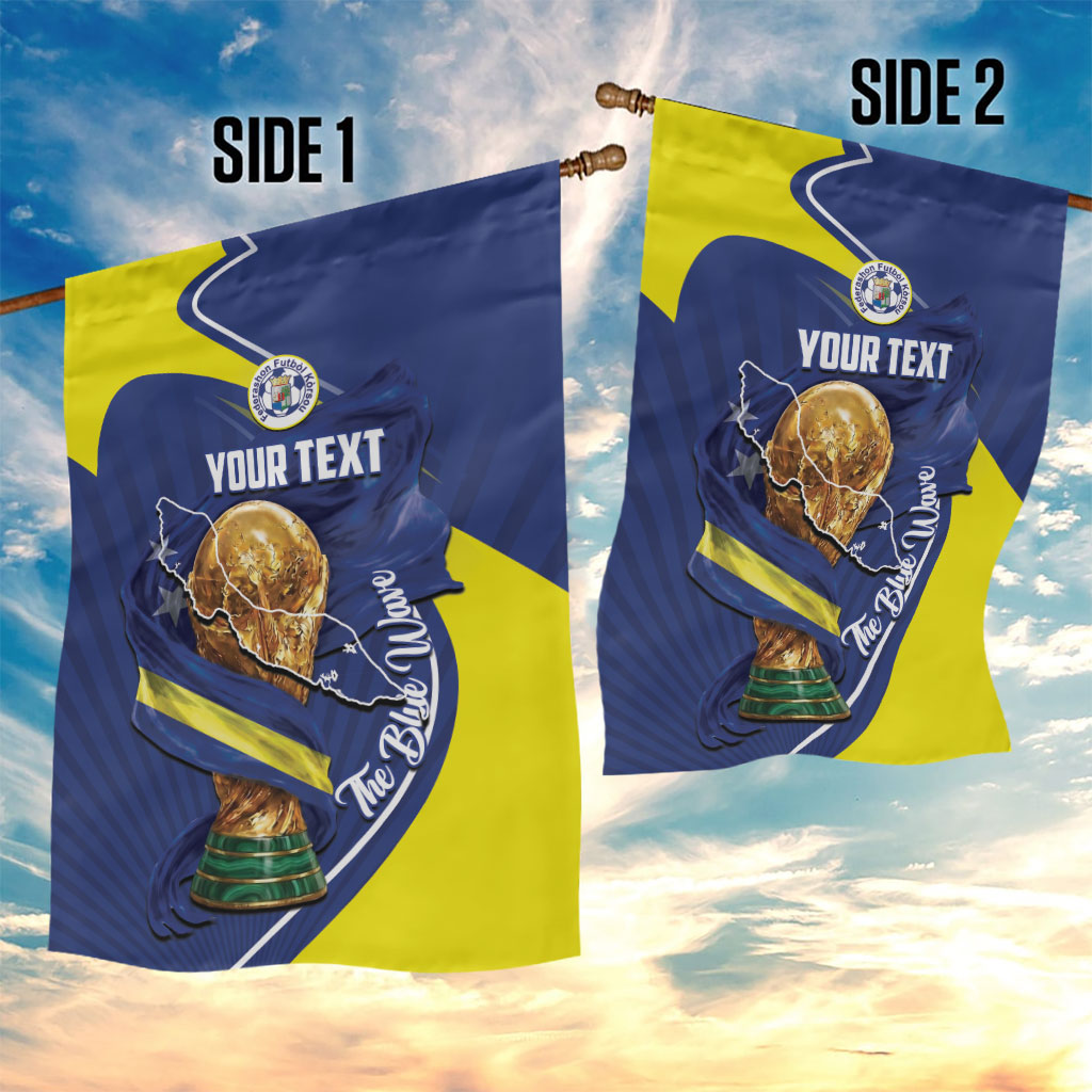 Personalized Curacao Football 2026 Garden Flag Rise of Caribbean Pride