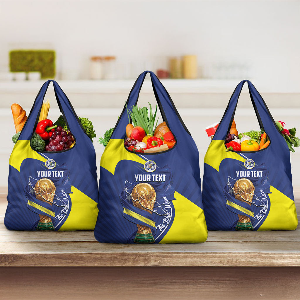 Personalized Curacao Football 2026 Grocery Bag Rise of Caribbean Pride