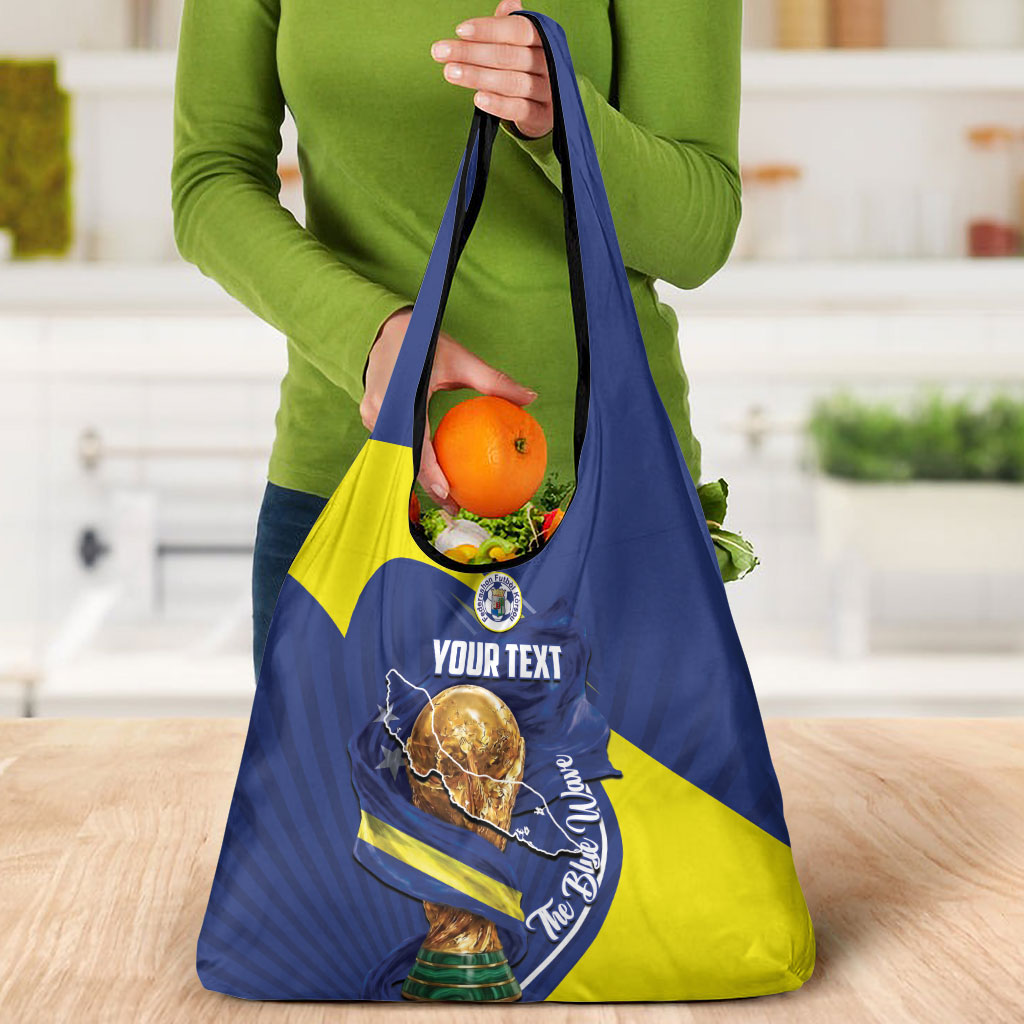 Personalized Curacao Football 2026 Grocery Bag Rise of Caribbean Pride