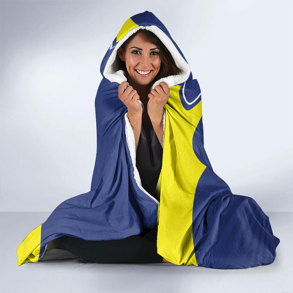 Personalized Curacao Football 2026 Hooded Blanket Rise of Caribbean Pride
