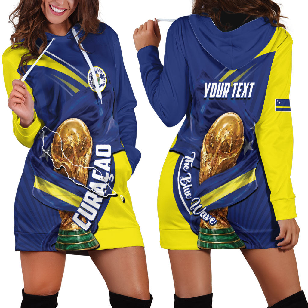 Personalized Curacao Football 2026 Hoodie Dress Rise of Caribbean Pride