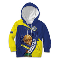 Personalized Curacao Football 2026 Kid Hoodie Rise of Caribbean Pride