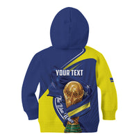 Personalized Curacao Football 2026 Kid Hoodie Rise of Caribbean Pride