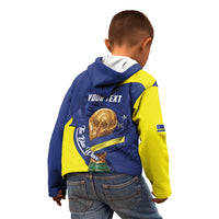 Personalized Curacao Football 2026 Kid Hoodie Rise of Caribbean Pride