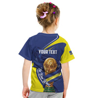 Personalized Curacao Football 2026 Kid T Shirt Rise of Caribbean Pride