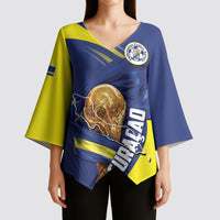 Personalized Curacao Football 2026 Kimono Sleeve Blouse Rise of Caribbean Pride