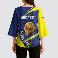 Personalized Curacao Football 2026 Kimono Sleeve Blouse Rise of Caribbean Pride