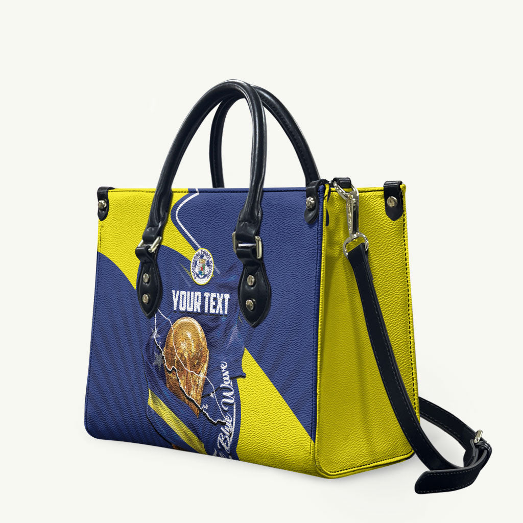 Personalized Curacao Football 2026 Leather Bag Rise of Caribbean Pride
