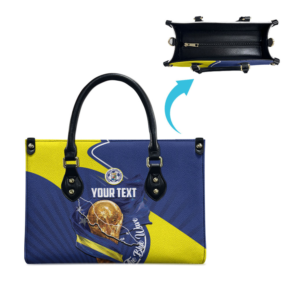 Personalized Curacao Football 2026 Leather Bag Rise of Caribbean Pride