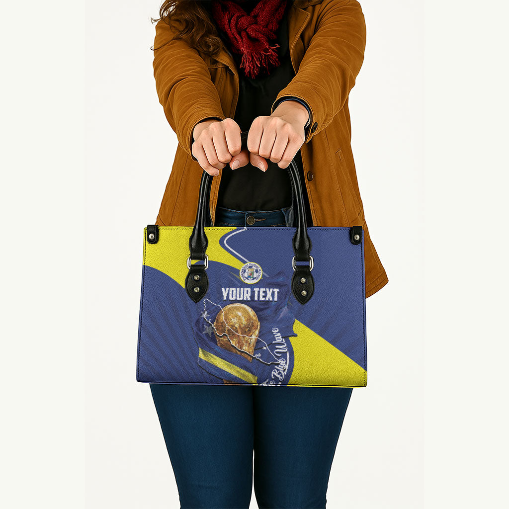 Personalized Curacao Football 2026 Leather Bag Rise of Caribbean Pride
