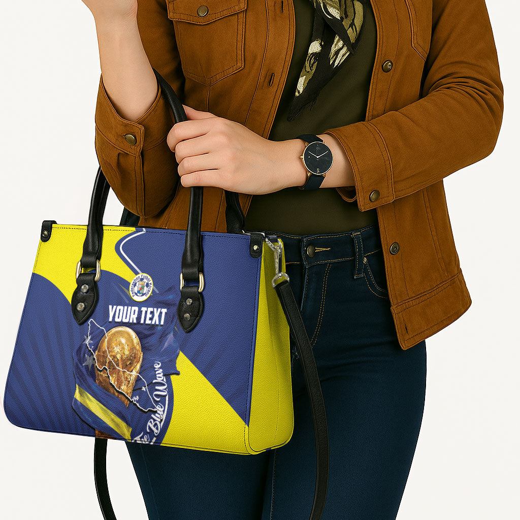Personalized Curacao Football 2026 Leather Bag Rise of Caribbean Pride