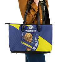 Personalized Curacao Football 2026 Leather Tote Bag Rise of Caribbean Pride
