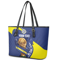 Personalized Curacao Football 2026 Leather Tote Bag Rise of Caribbean Pride