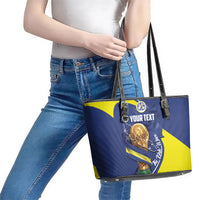 Personalized Curacao Football 2026 Leather Tote Bag Rise of Caribbean Pride