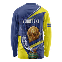 Personalized Curacao Football 2026 Long Sleeve Shirt Rise of Caribbean Pride
