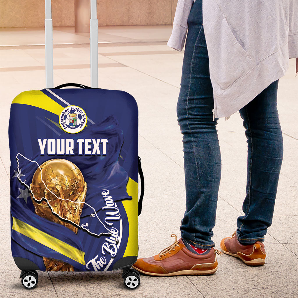 Personalized Curacao Football 2026 Luggage Cover Rise of Caribbean Pride