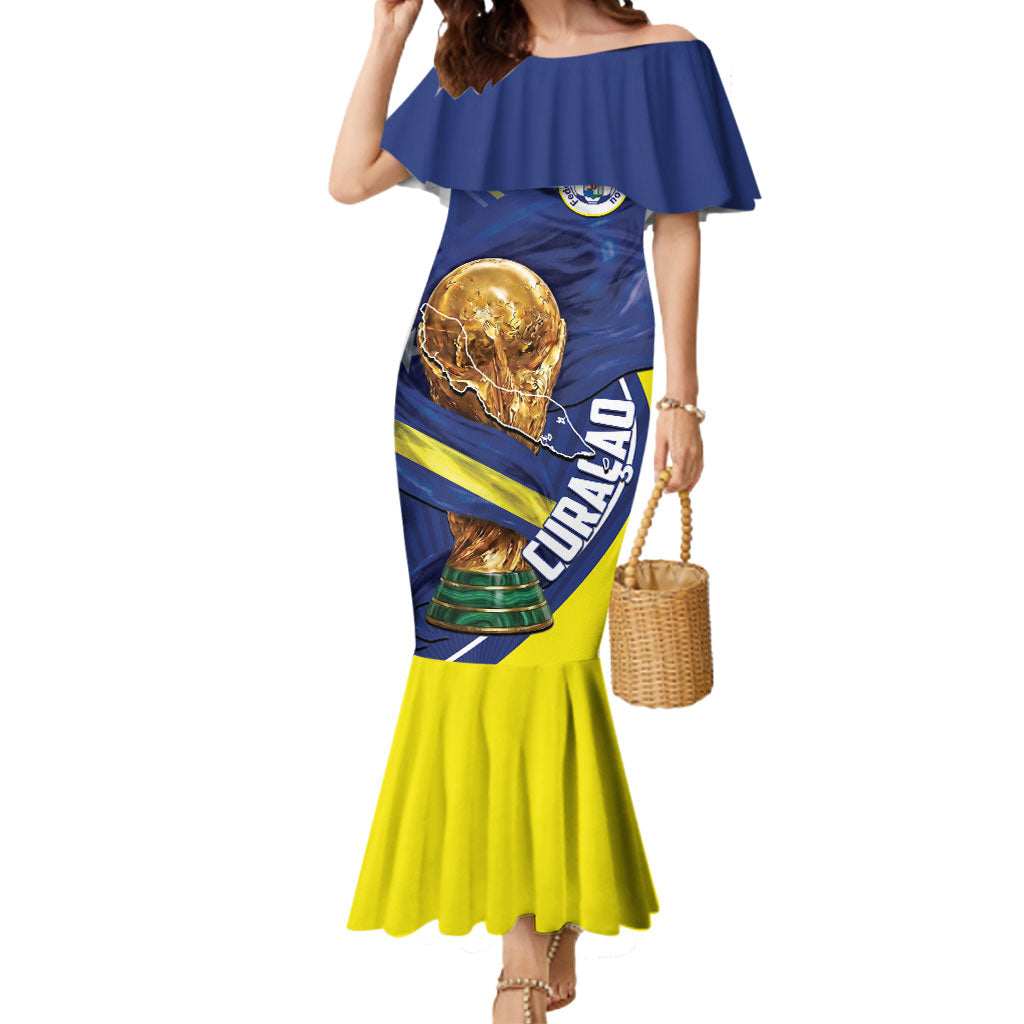 Personalized Curacao Football 2026 Mermaid Dress Rise of Caribbean Pride