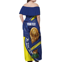Personalized Curacao Football 2026 Off Shoulder Maxi Dress Rise of Caribbean Pride