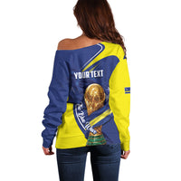 Personalized Curacao Football 2026 Off Shoulder Sweater Rise of Caribbean Pride