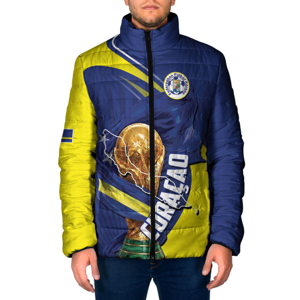 Personalized Curacao Football 2026 Padded Jacket Rise of Caribbean Pride