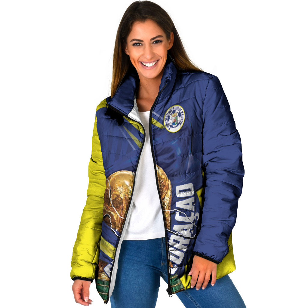 Personalized Curacao Football 2026 Padded Jacket Rise of Caribbean Pride