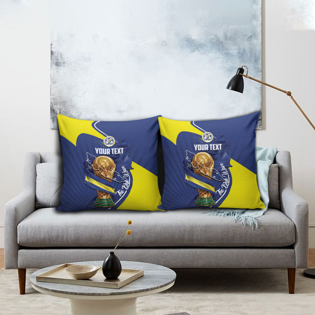 Personalized Curacao Football 2026 Pillow Cover Rise of Caribbean Pride