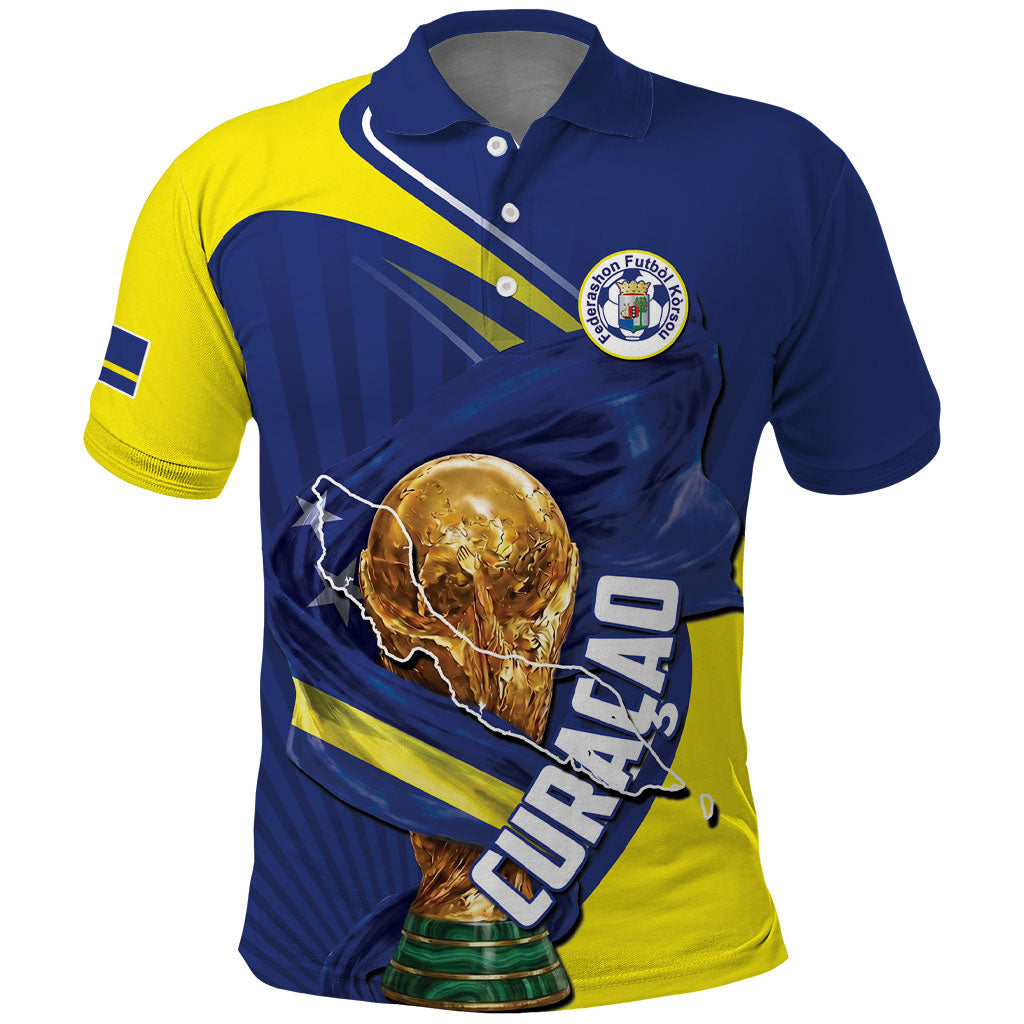 Personalized Curacao Football 2026 Polo Shirt Rise of Caribbean Pride