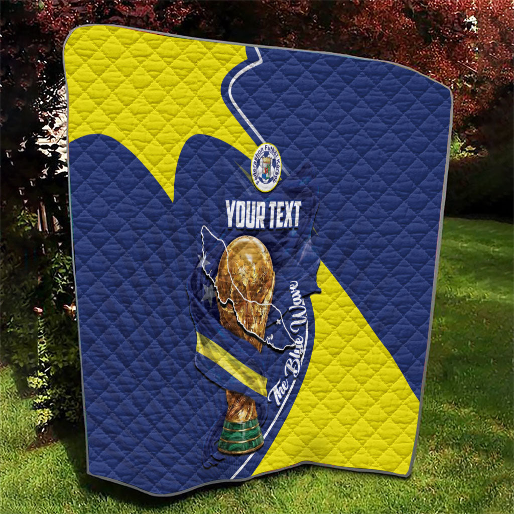Personalized Curacao Football 2026 Quilt Rise of Caribbean Pride