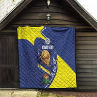 Personalized Curacao Football 2026 Quilt Rise of Caribbean Pride
