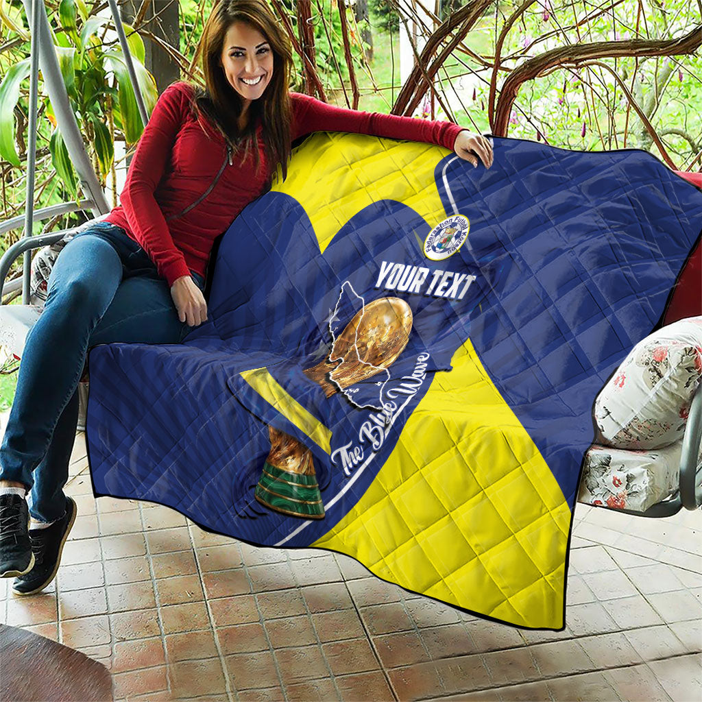 Personalized Curacao Football 2026 Quilt Rise of Caribbean Pride