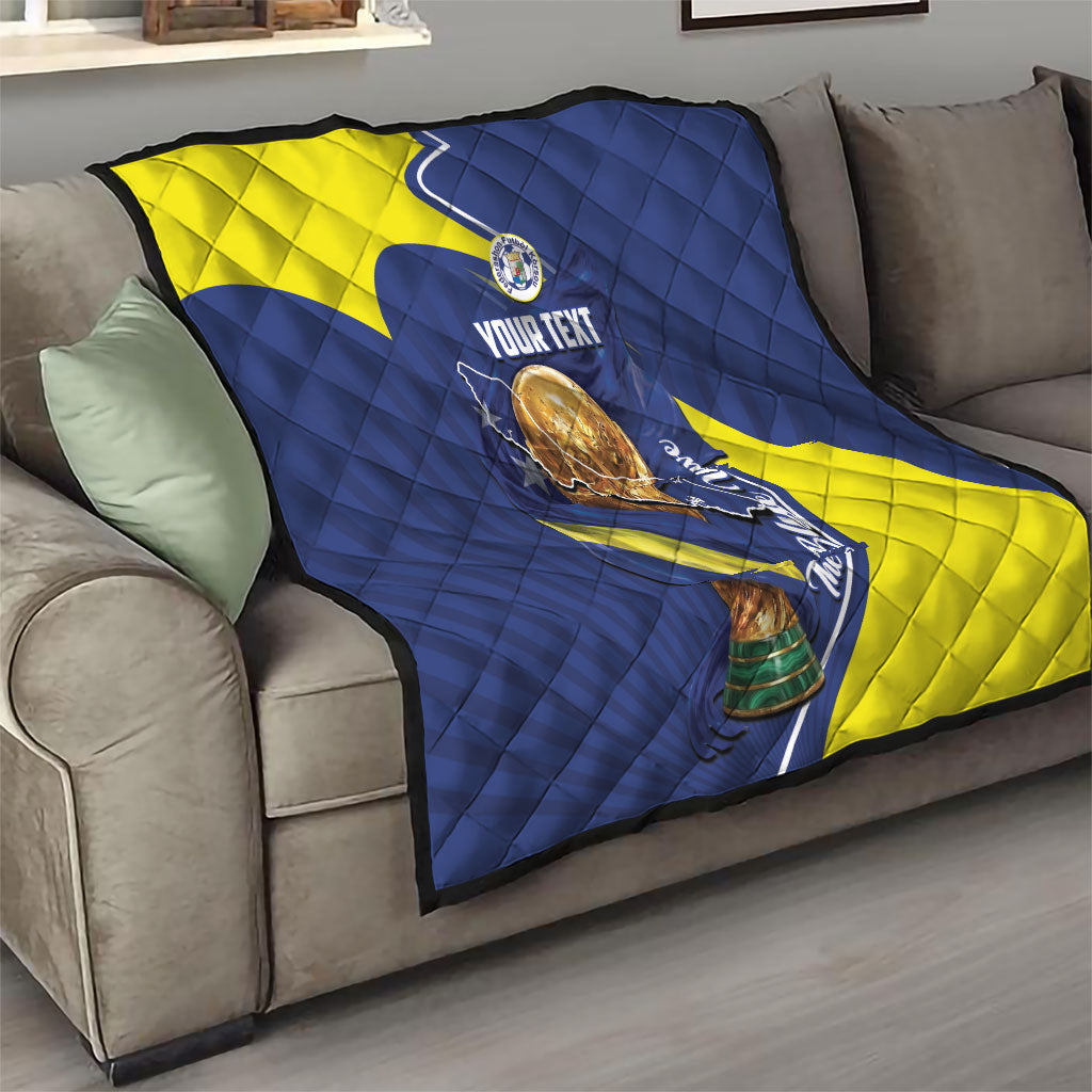 Personalized Curacao Football 2026 Quilt Rise of Caribbean Pride