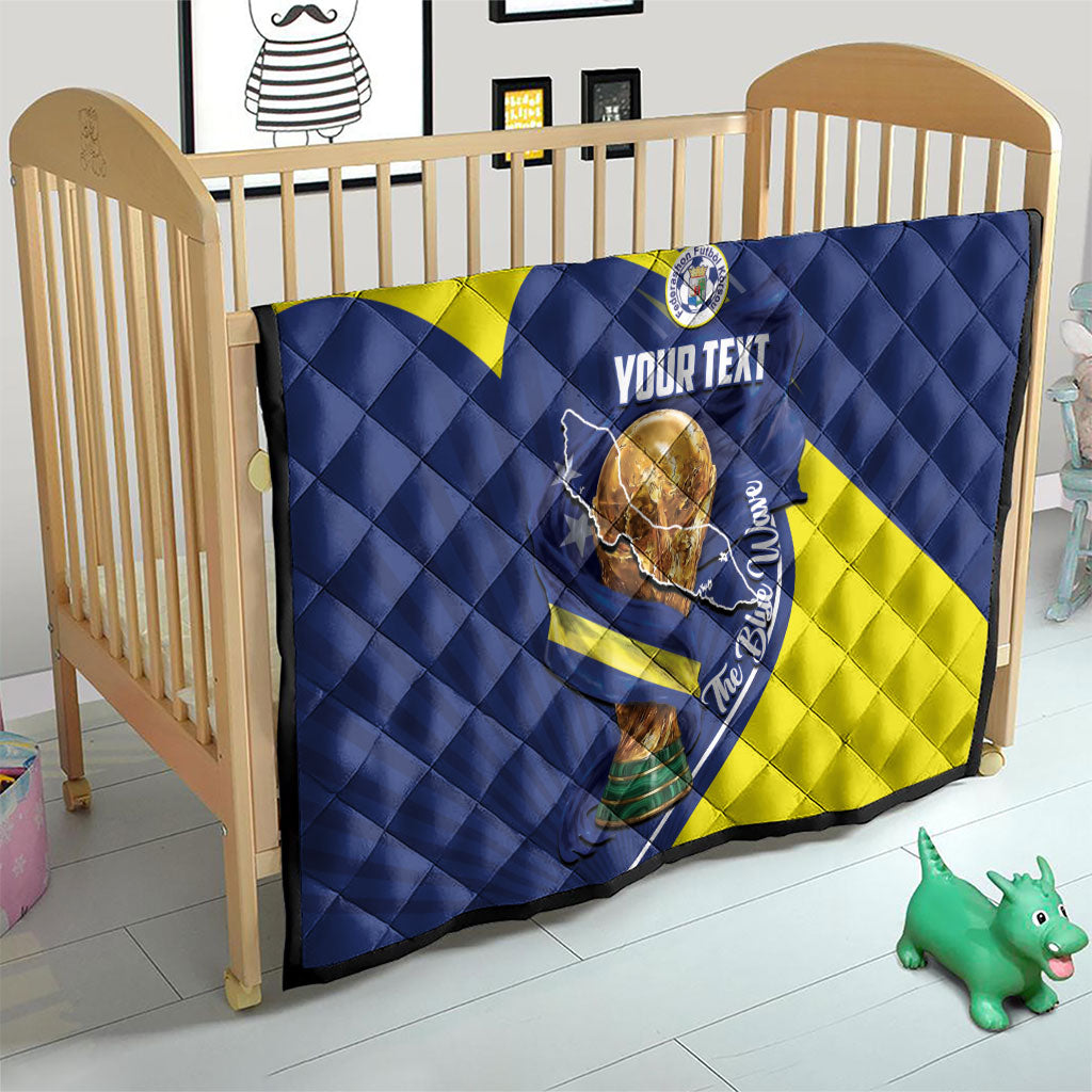 Personalized Curacao Football 2026 Quilt Rise of Caribbean Pride