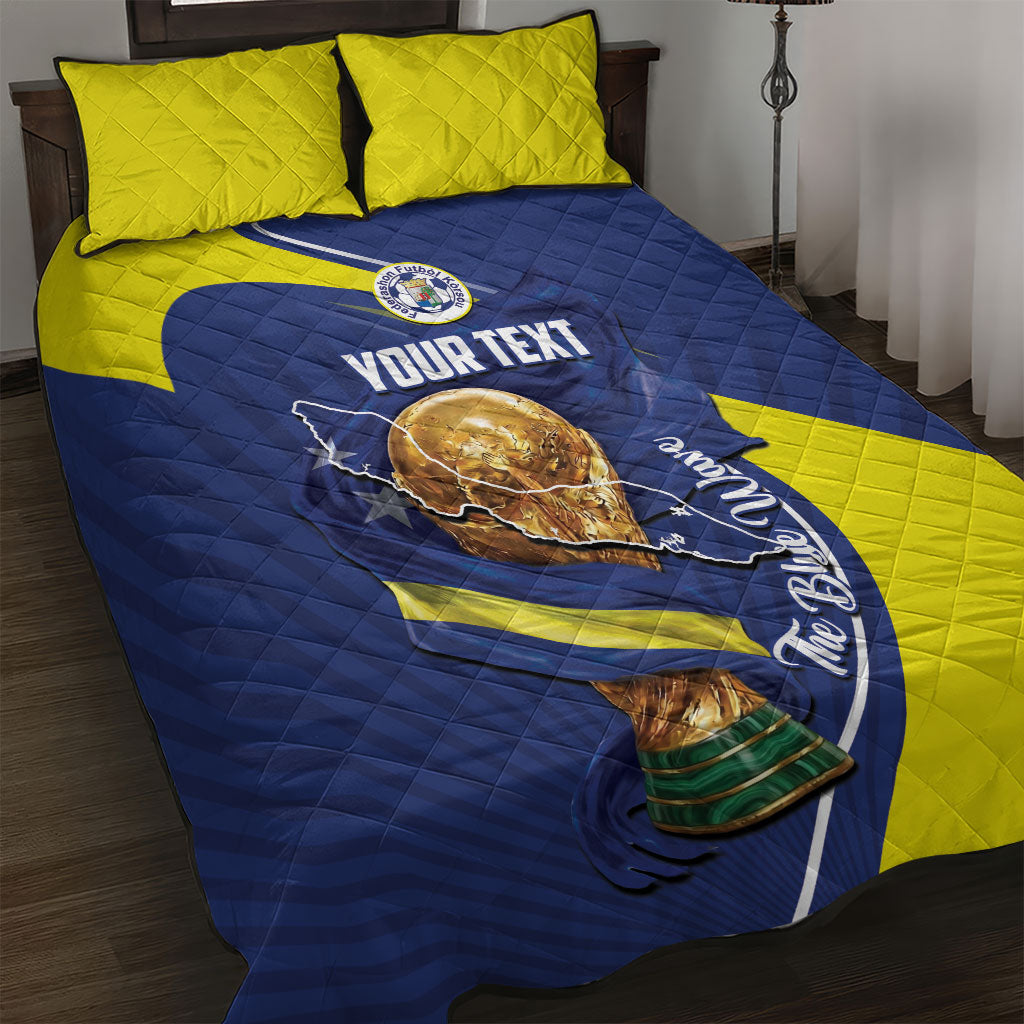 Personalized Curacao Football 2026 Quilt Bed Set Rise of Caribbean Pride