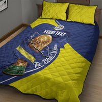 Personalized Curacao Football 2026 Quilt Bed Set Rise of Caribbean Pride