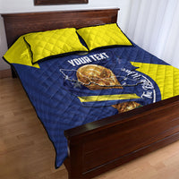 Personalized Curacao Football 2026 Quilt Bed Set Rise of Caribbean Pride