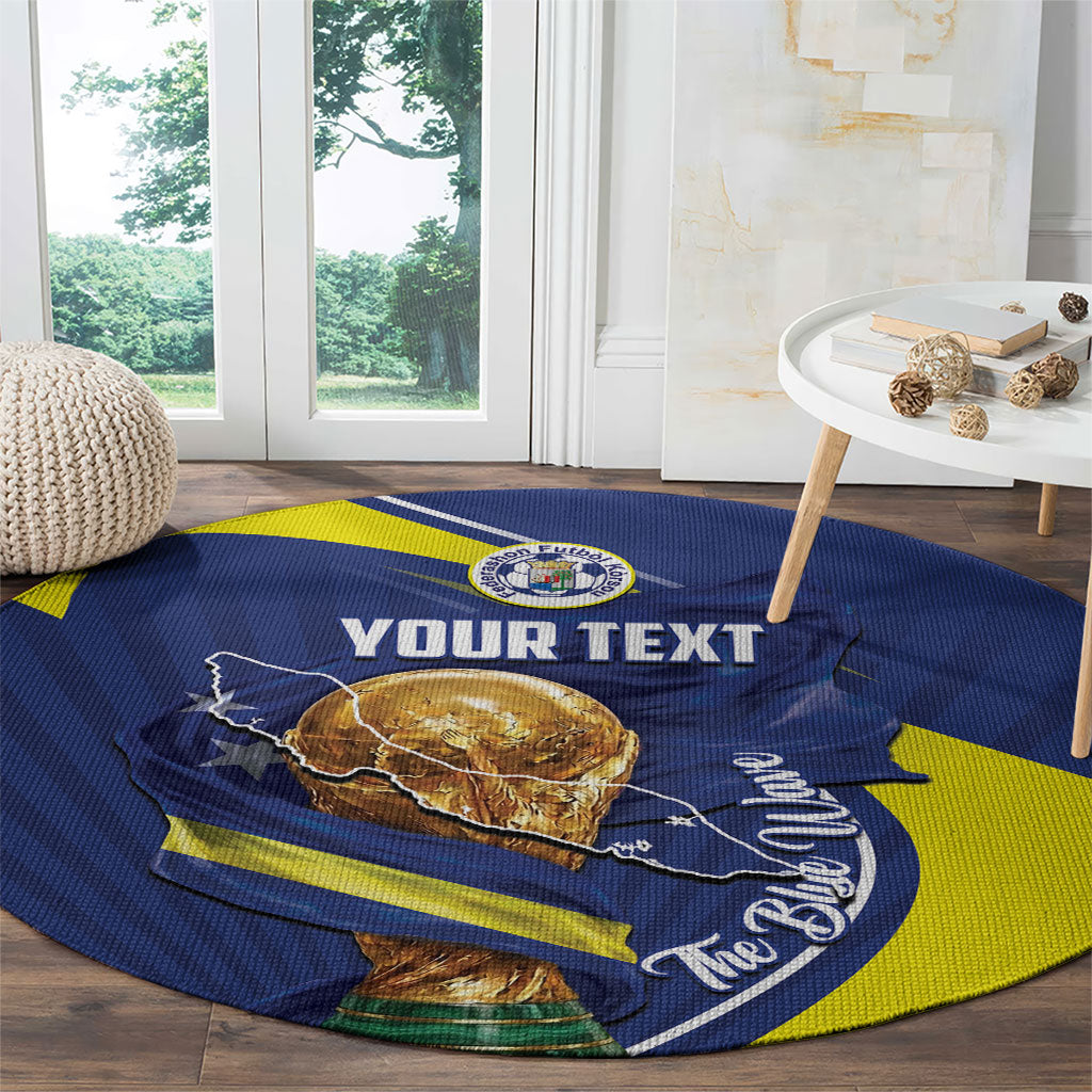 Personalized Curacao Football 2026 Round Carpet Rise of Caribbean Pride