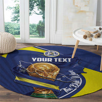 Personalized Curacao Football 2026 Round Carpet Rise of Caribbean Pride