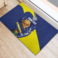 Personalized Curacao Football 2026 Rubber Doormat Rise of Caribbean Pride