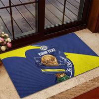 Personalized Curacao Football 2026 Rubber Doormat Rise of Caribbean Pride