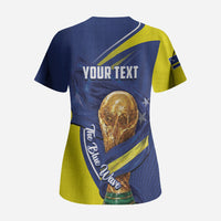 Personalized Curacao Football 2026 Scrub Top Rise of Caribbean Pride