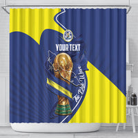 Personalized Curacao Football 2026 Shower Curtain Rise of Caribbean Pride