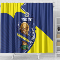 Personalized Curacao Football 2026 Shower Curtain Rise of Caribbean Pride